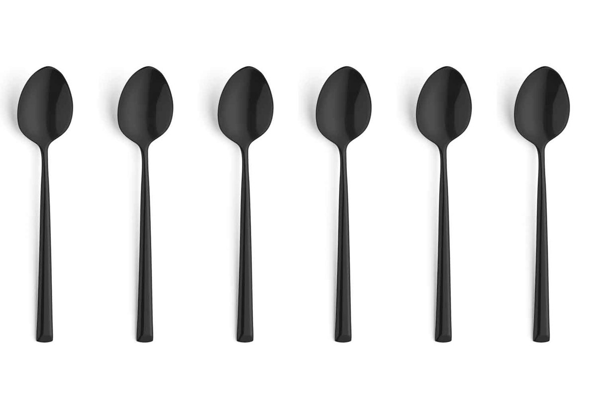 Metropole Kaffeelöffel schwarz - 12 Stck